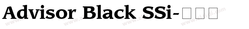 Advisor Black SSi字体转换